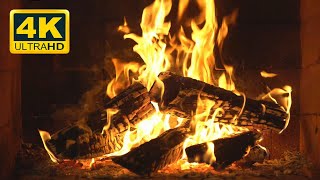 🔥 Crackling Fireplace 4K (12 HOURS). Burning Fireplace &amp; Crackling Fire Sounds(NO Music)
