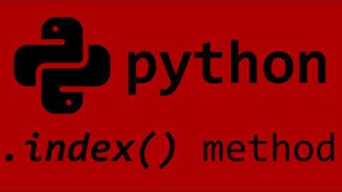 Python index() string method