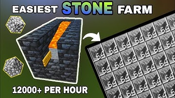 Easiest Stone Farm in Minecraft – 12,000+ Stone per Hour!