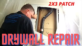 How to patch hole in wall after plumbing repair  How to drywall repair plumbing patch