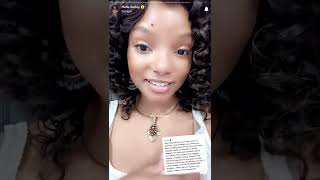 Halle bailey q&a! Talking about marriage..🤔+going back to work as a new mom!🤍#halle #questionanswer