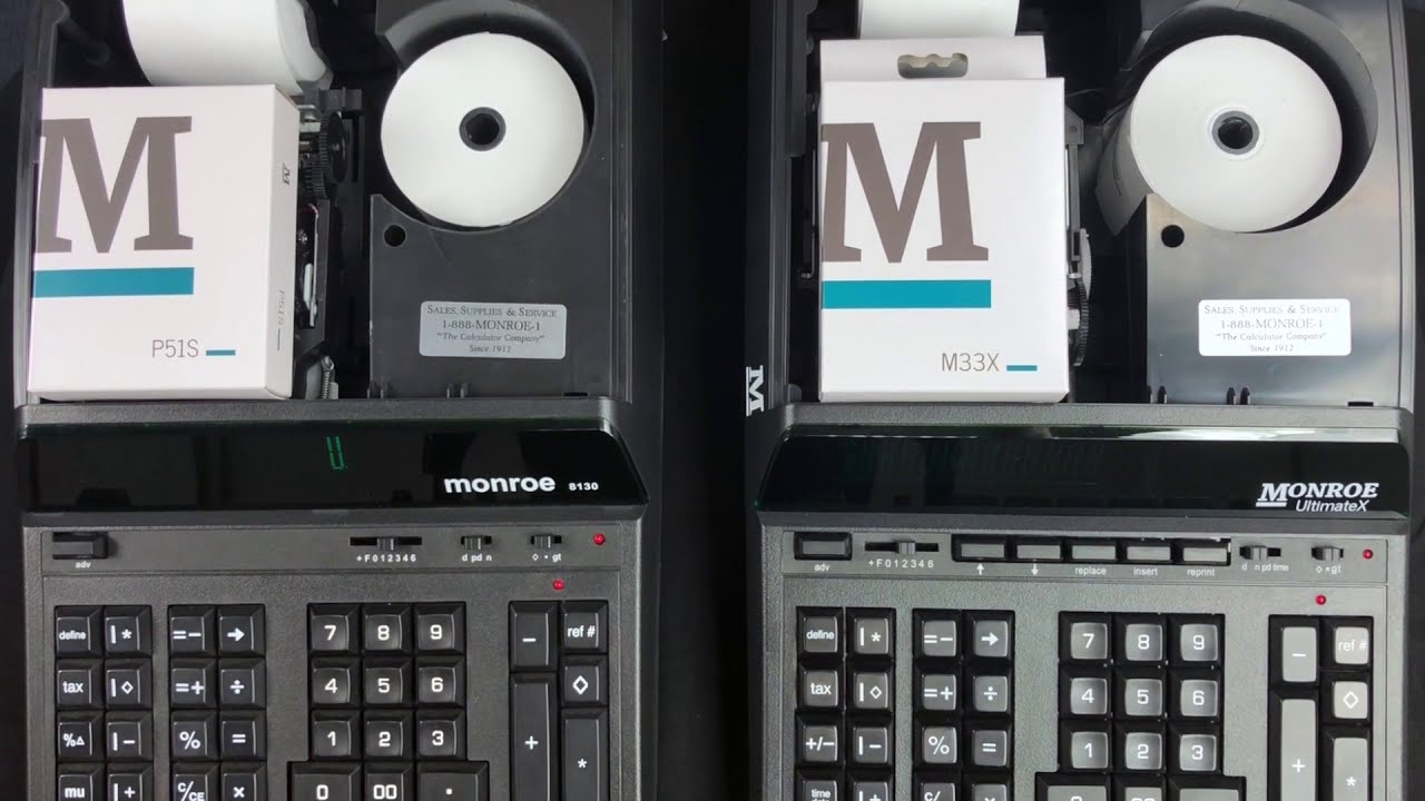 Comparing the Monroe P51S and M33X ribbon cartridges - YouTube