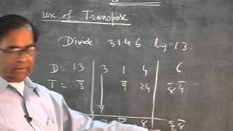 29 Vedik Maths Bachubhai Raval Division With Use Of Transpose