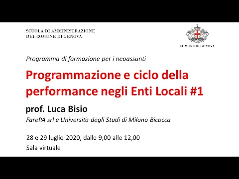 Programmazione e ciclo della performance negli EELL 1 2