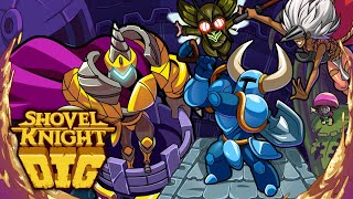 Shovel Knight: Dig é um jogo de plataformas vertical em que tens de escavar