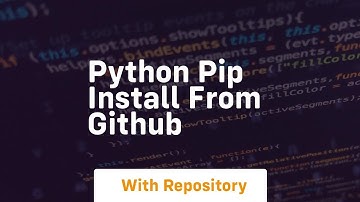 python pip install from github
