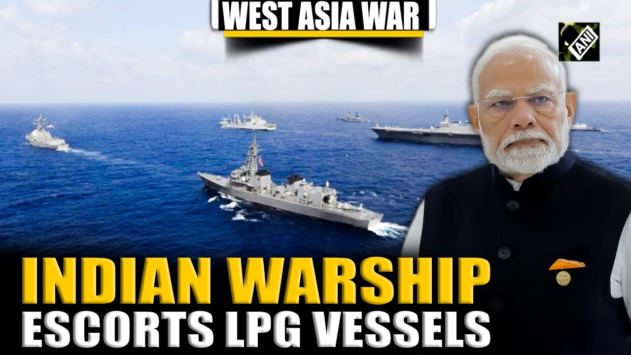 Indian Warship escorts LPG vessels, Pine Gas, Jag Vasant, after crossing Strait Hormuz in West Asia