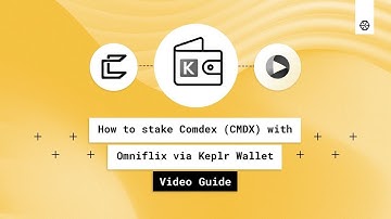 How to Stake CMDX with Omniflix via Keplr Wallet