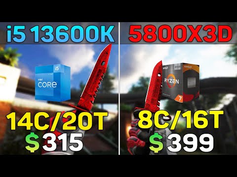 i5 13600K vs R7 5800X3D - RTX 4090 | 8 Games Test