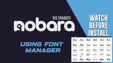 NOBARA LINUX  install font manager #linux #fedora
