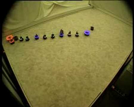 Swarm-bots finding a path