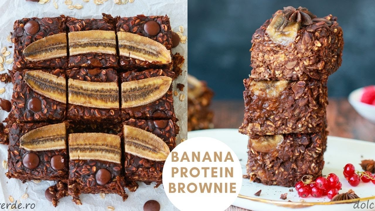 Reteta Brownie fara zahar! Banana Proteic Brownie! YouTube