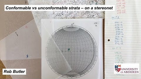 Conformable vs unconformable strata - on a stereonet