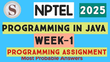 Programming in Java|| WEEK-1 Programming assignment Answers 2025|| Jan - April ||NPTEL||#SKumarEdu