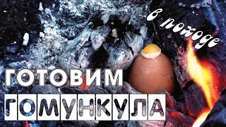 Готовим ГОМУНКУЛА или яйца, запечённые в углях