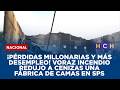 ¡Pérdidas millonarias y más desempleo! Voraz incendio redujo a cenizas una fábrica de camas en SPS