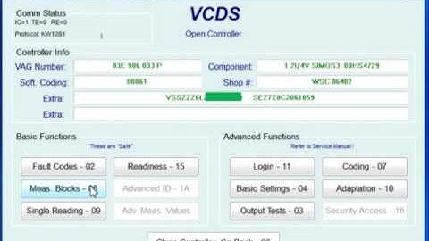 VAG-COM VCDS™ Throttle Body Alignment on a Seat Ibiza 1.2 12v AZQ