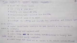 JNTUK R16 III CSE SEM2 CYBER SECURITY UNIT 6  PHASES INVOLVED IN COMPUTER FORENSICS INVESTIGATION &