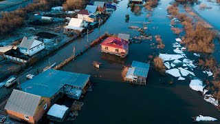 Стремительное наводнение затопило Костанайскую и Актюбинскую  области