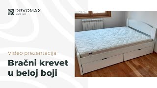 Bračni Krevet Sa 2 Fioke - U Beloj Boji Kreveti Drvomax