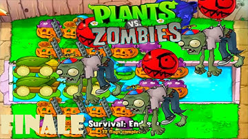 *2018 REMASTER* PvZ Survival Endless - Original Cob Cannon Setup Build Part 5 (Flags 13-14, 30-32)