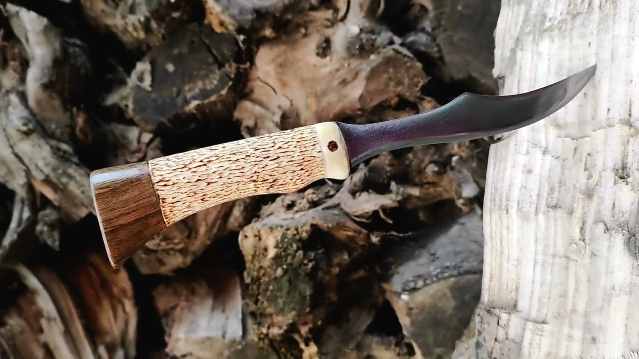 How to make a knife from scrap metal bone knife pyrography