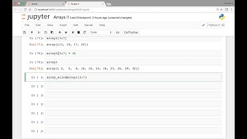 Array   Indexing and slicing 1d arrays