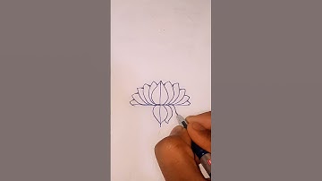 lotus drawing | easy drawing | simple drawing | lotus | #shorts #shortvideo #short #drawing #lotus