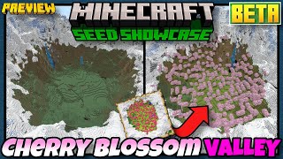 CHERRY BLOSSOM VALLEY 🗺️ Minecraft Bedrock SEED 🌎* BETA & PREVIEW * MCPE,Xbox,Windows