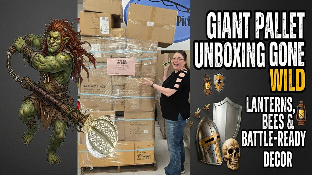 Giant Pallet Unboxing Gone Wild – Lanterns, Bees & Battle-Ready Decor