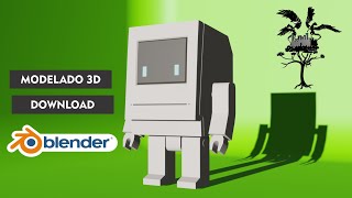 っ Modelo Compu Estilo Lego Blender