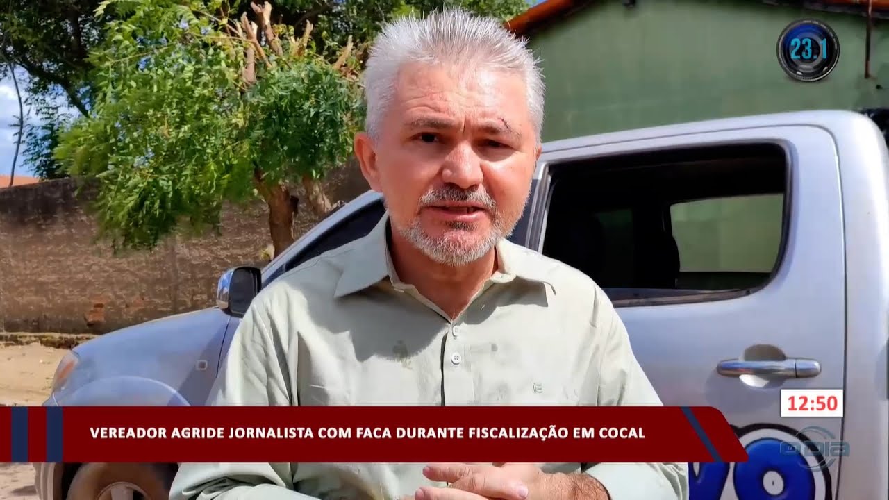 Vereador agride jornalista com faca durante fiscalização em Cocal 24 10 2023