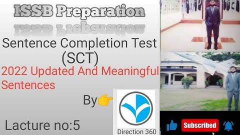 ISSB Sentence Completion Test SCT Examples Solved  practice 5,How to write Sentence Completion Test?