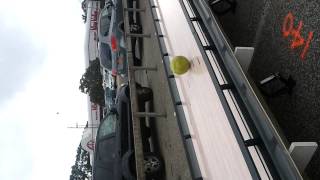 Kyle bowling at fair