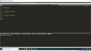 PythonWithTahir 15 - Sample Bank Program 2 example of using functions
