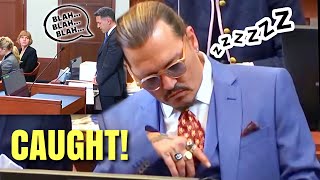 Johnny Depp CAUGHT falling asleep in court while Amber Heard’s lawyer is talking