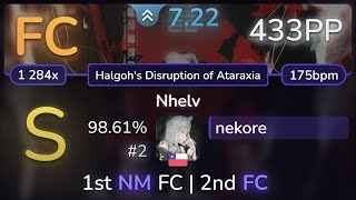 7.2⭐ nekore | Silentroom - Nhelv [Halgoh's Disruption of Ataraxia] 98.61% FC #2 | 433pp - osu!