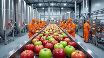 Inside a Modern Apple Juice Factory: Sorting, Pressing, Bottling (Full Process)