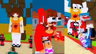 Dark JJ Plays Squid Game With Sister Red Light Green Light | The Dark Twins Minecraft