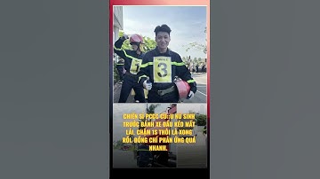 Chiến sĩ PCCC cứ::u nữ sinh trước bánh xe đầu kéo mất lái. Đồng chí phản ứng quá nhanh