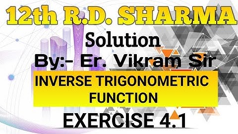 Inverse trigonometric function Ex 4.1 Question no-1 (I)