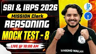 SBI / IBPS Clerk 2026 | Reasoning Mock Test -8 | Reasoning for Banking Exam | by Vidhu Sir
