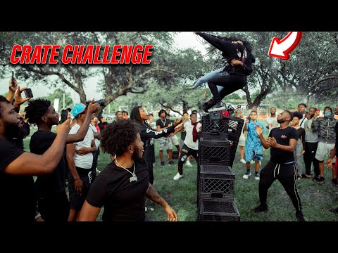CRATE CHALLENGE IN THE HOOD FOR CASH PRIZE! | Hood Olympics