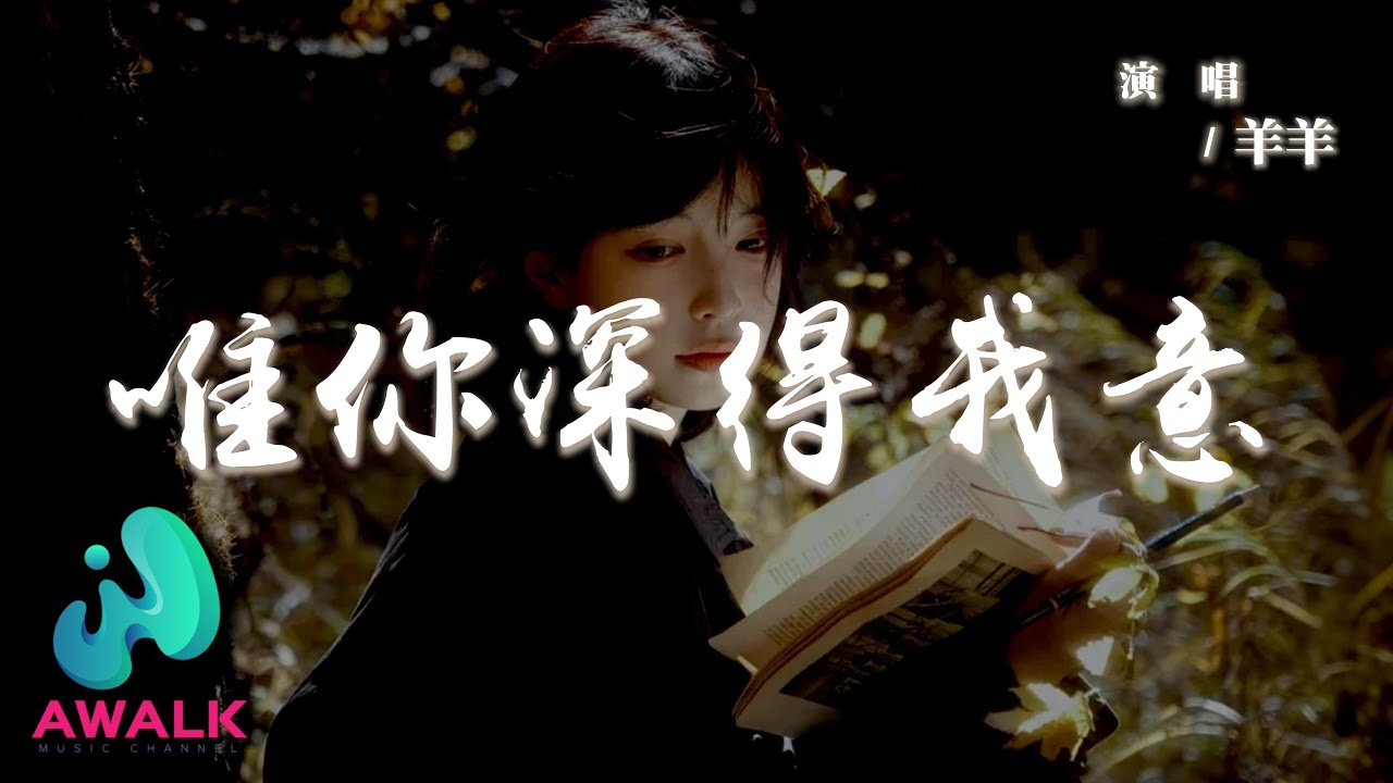 羊羊 - 唯你深得我意『曾吹過的風淋過的雨也算在一起，翻過的山看過的海也算奔赴你。』【動態歌詞 | Pinyin Lyrics】【AWALK MUSIC】