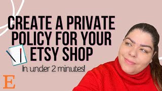 Etsy Privacy Policy - How To Create In Under  2 Minutes | Nancy Badillo