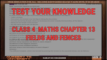CLASS 4  MATHS CHAPTER 13 FIELDS AND FENCES