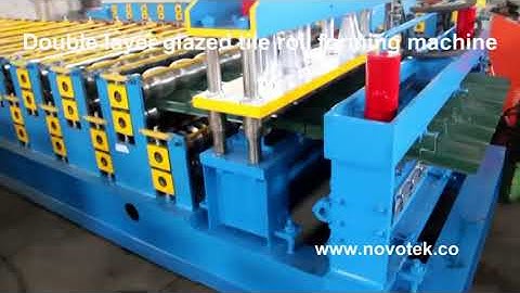 Double layer glazed tile roll forming machine