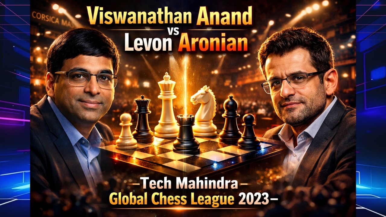 Viswanathan Anand vs Levon Aronian ♟️ Global Chess League 2023 Round 5 ♟️Masterclass Victory♟️