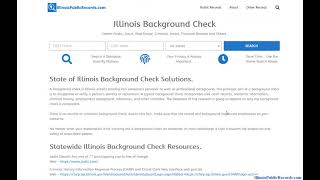State of Illinois Background Check Solutions.