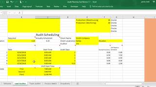 Audit Planning Tool Complex Audit Demo